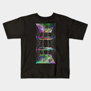 Multi-colored parallelepiped Kids T-Shirt